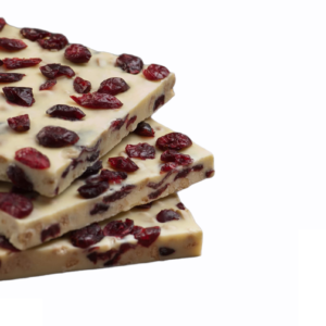 Λευκή σοκολάτα με μπισκότο και cranberries |  Laurence Galerie De Chocolat