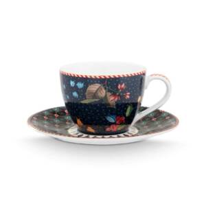Φλιτζάνι Espresso με πιατάκι "Berry Blues Blue"