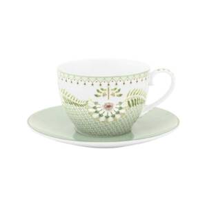 Φλιτζάνι με πιατάκι "Lily&Lotus Light Green"