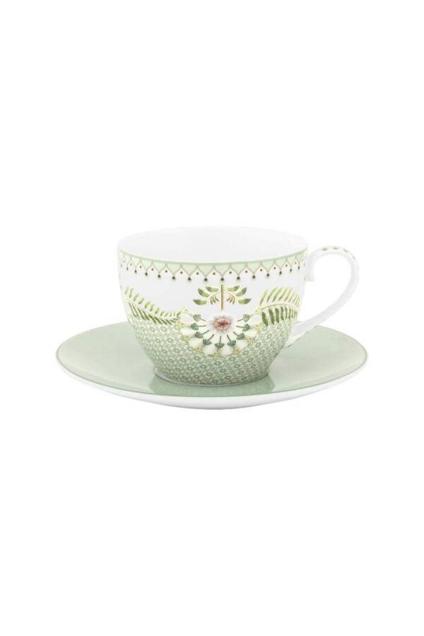 Φλιτζάνι με πιατάκι "Lily&Lotus Light Green"