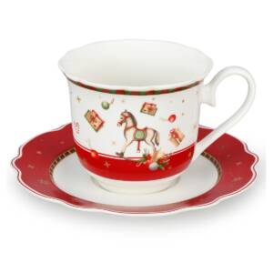 Κούπα Τσαγιού με Πιατάκι “Festive Horse”