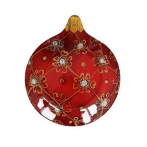 Γυάλινη Χριστουγεννιάτικη Πιατέλα – Διακοσμητικό Στολίδι