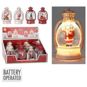 Χριστουγεννιάτικη Χιονόμπαλα LED σε Σχήμα Φαναριού